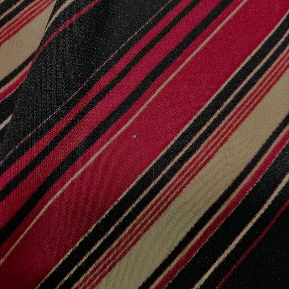 Vintage Y2K red black diagonal striped knee length skirt, 2000s boho indie - Picture 7 of 7